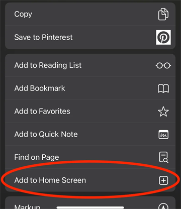iOS Add To Home Screen