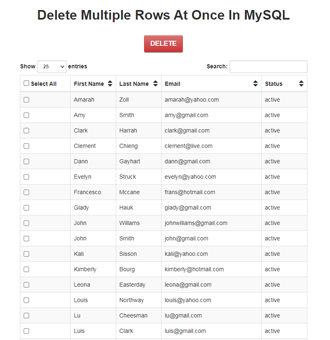 Multiple Delete In Database