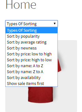 Product Sorting