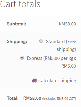 Shipping Options